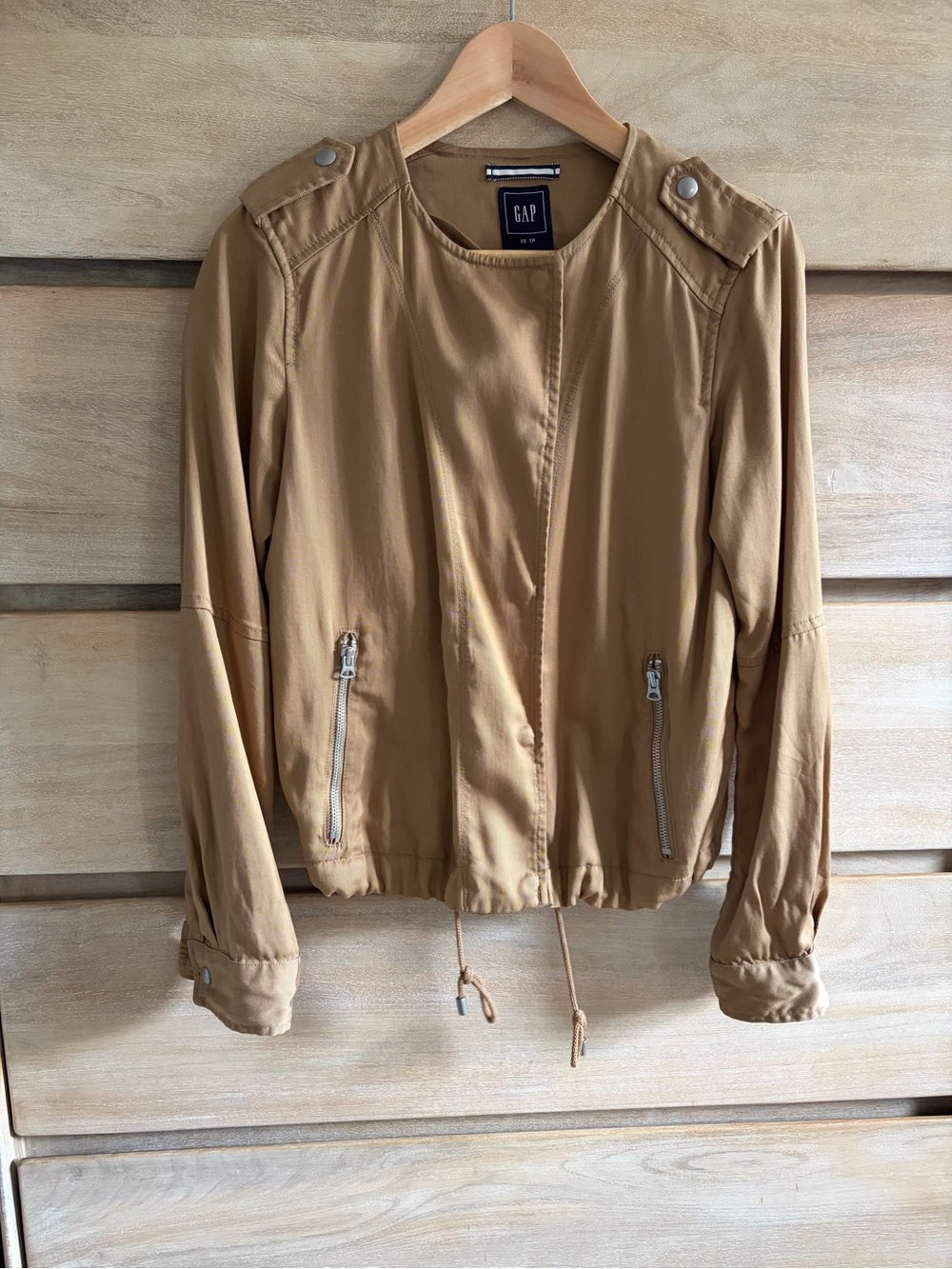 Vintage GAP Women's Camel Utility Drawstring Jacket